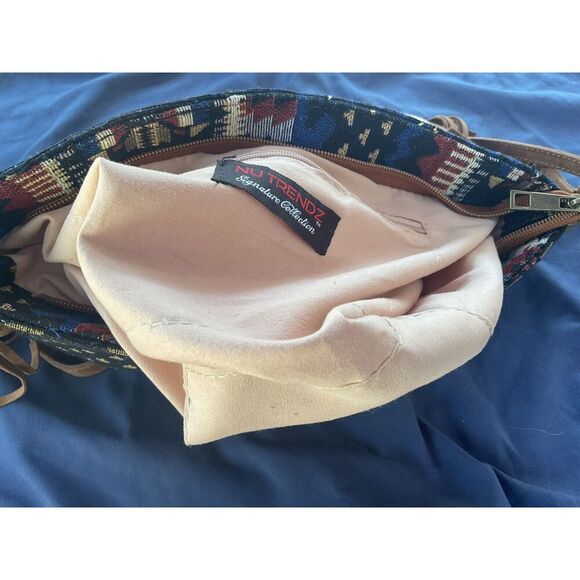 Nu Trendz Suede Tapestry Shoulderbag - Picture 7 of 8